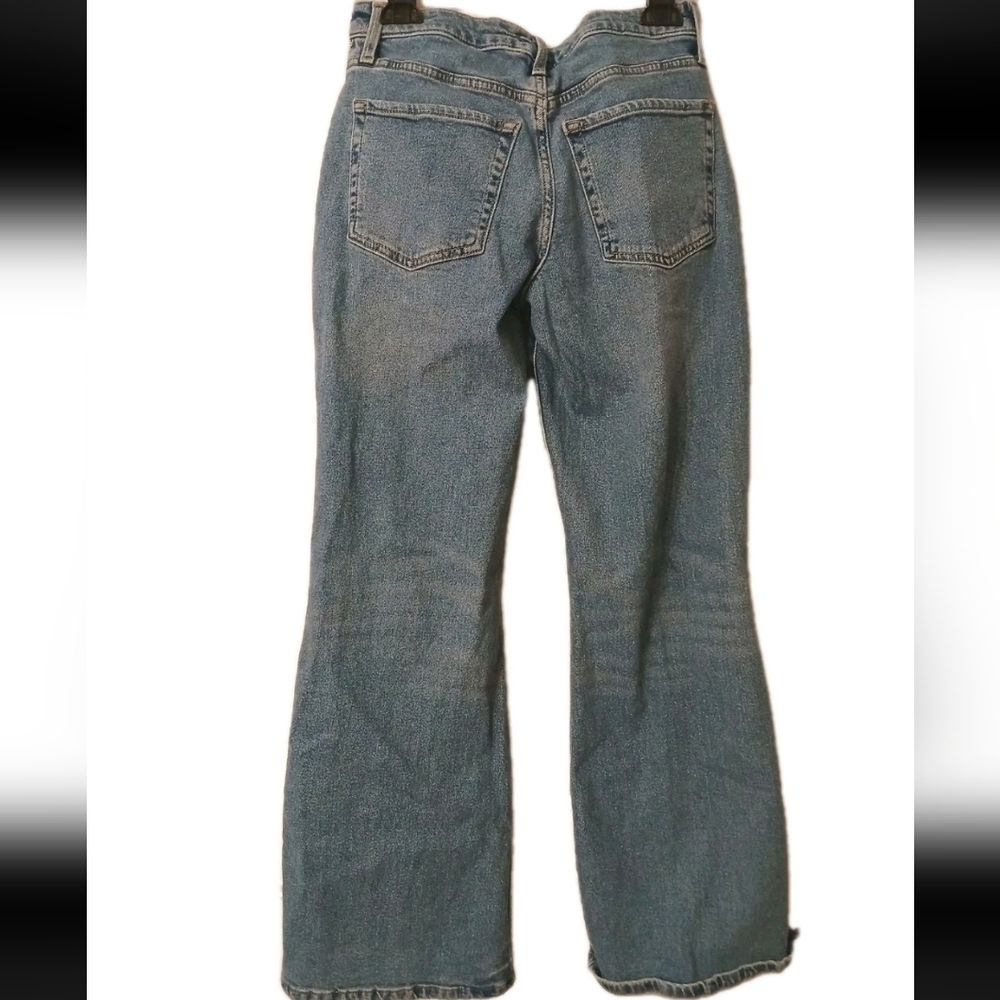 Vintage Forever 21 Distressed Wide Leg High Waisted Jeans Size:25 Bell Bottoms - Picture 4 of 11